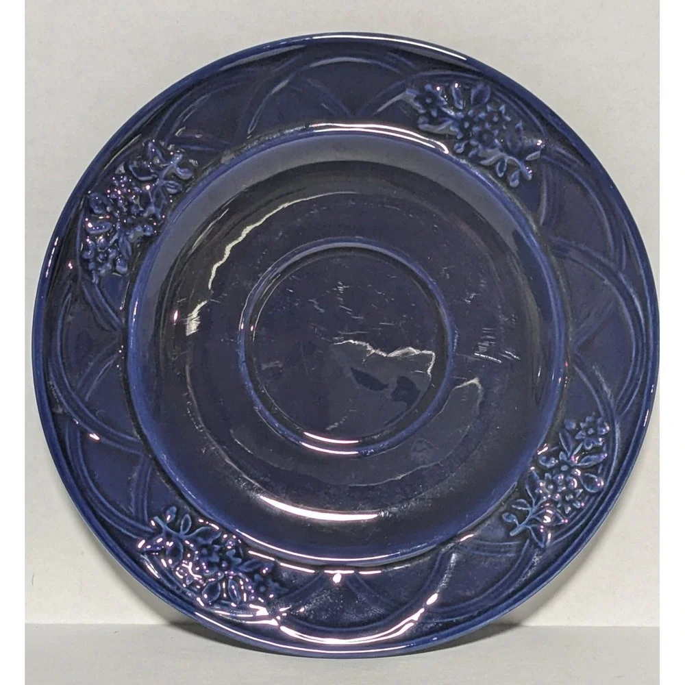 Jay Willfred Andrea‎ by Sadek Cobalt Blue Cup & Saucer (2) Floral Motif Portugal